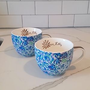 LILLY PULITZER CERAMIC MUGS SET OF 2